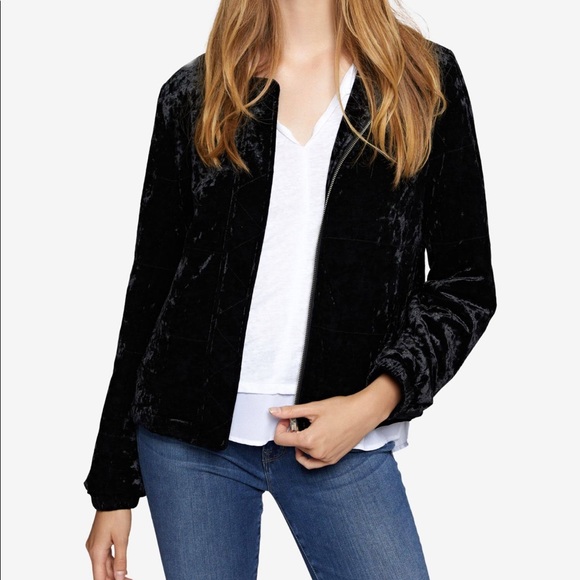 NWOT Sanctuary Black Velvet Jacket - Picture 1 of 9